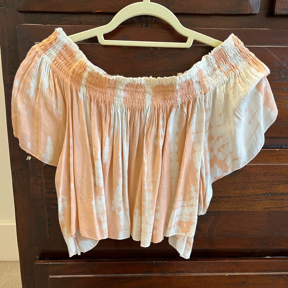 Forever 21 Off the shoulder top, not really cropped but could be if wanted
